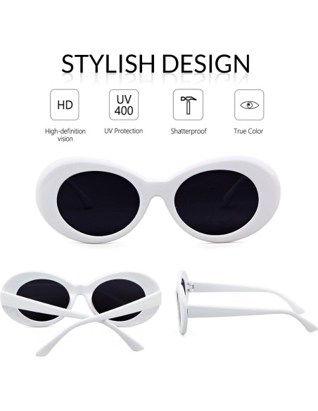 Gafas de Sol Retro Ovaladas GIFIORE UV400 Unisex - Paquete de 2