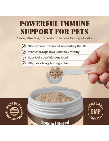 Hongo Cola de Pavo Orgánico Special Breed 60g - Suplemento para Perros y Gatos