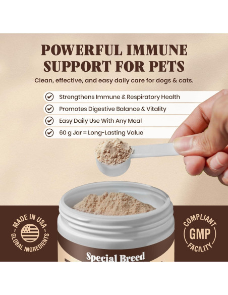 Hongo Cola de Pavo Orgánico Special Breed 60g - Suplemento para Perros y Gatos