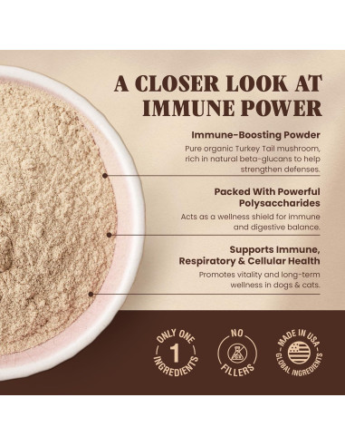 Hongo Cola de Pavo Orgánico Special Breed 60g - Suplemento para Perros y Gatos