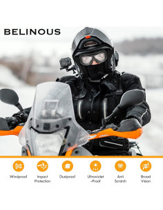 Gafas de Motocicleta BELINOUS SG10 Vintage A Prueba de Viento 2