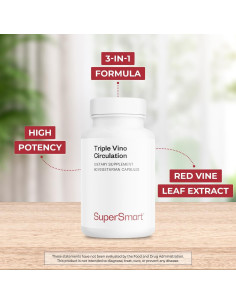 Suplemento Antioxidante Circulación Triple Vino Supersmart - 60 Cápsulas 2