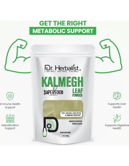 Polvo de Kalmegh 200g Dr. Herbalista - Suplemento Inmunológico