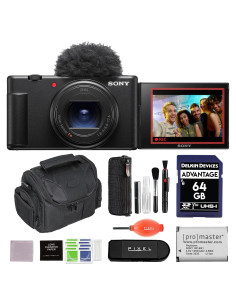 Cámara Vlog Sony ZV-1 II Negra con Accesorios y Tarjeta 64GB