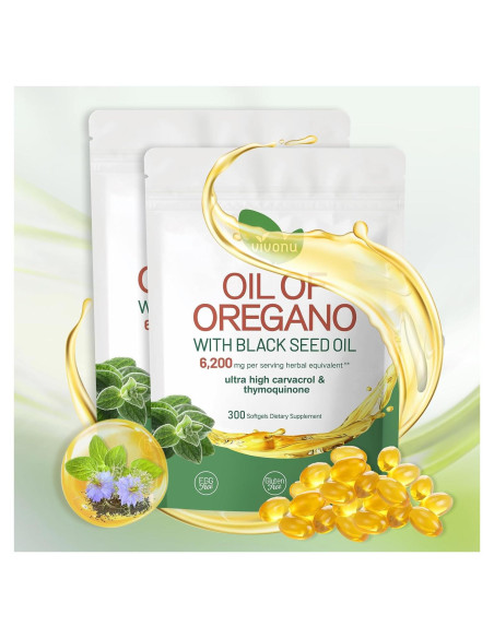 Cápsulas de Aceite de Orégano Orgánico VivoNu 300 Pcs