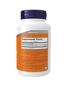 NOW Foods L-Fenilalanina 500mg 120 Cápsulas Veganas 2