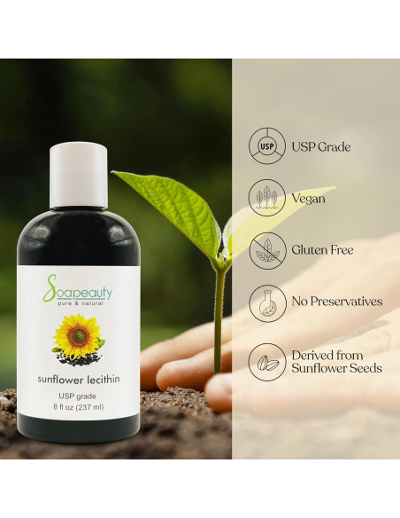Aceite de Lecitina de Girasol Soapeauty 3.18 kg Prensado en Frío
