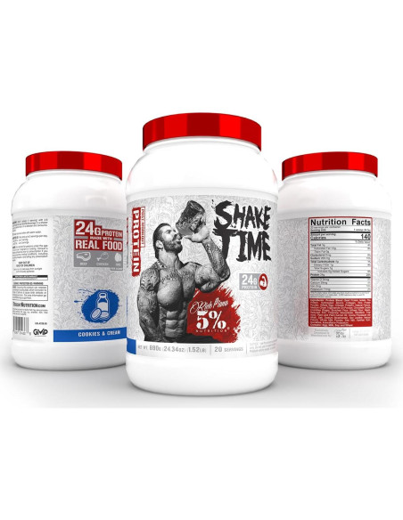 Bebida de Proteína 5% Nutrition Shake Time 24g Galletas y Crema