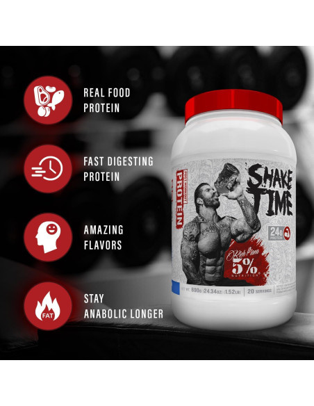 Bebida de Proteína 5% Nutrition Shake Time 24g Galletas y Crema