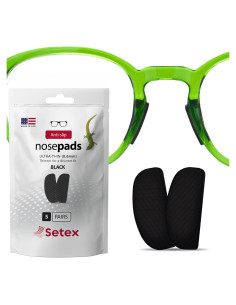 Setex Almohadillas Antideslizantes para Gafas 0.6mm - 5 Pares Negros