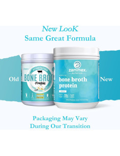 Zammex Polvo de Proteína de Caldo de Huesos Vainilla 450g 2