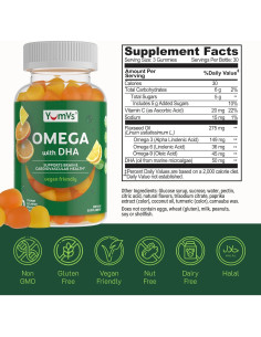 Gomitas Veganas Omega 3 YumVs - 90 Unidades - Limón y Naranja 2