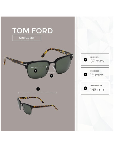 Gafas de sol Tom Ford FT0367 River para hombres + Kit iWear