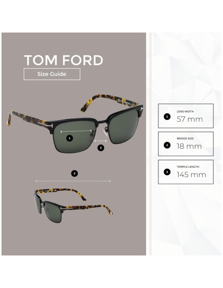 Gafas de sol Tom Ford FT0367 River para hombres + Kit iWear