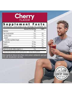 Polvo de Remolacha Country Farms 60 Porciones Sabor Cereza 2