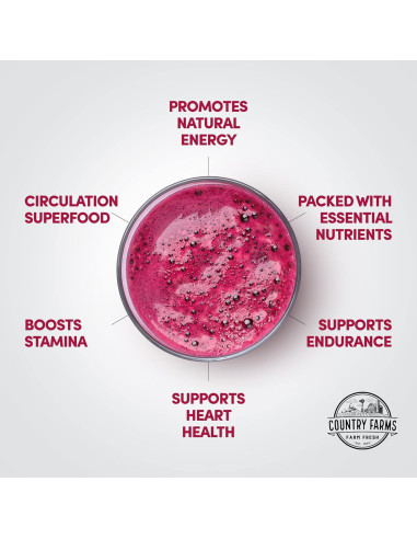 Polvo de Remolacha Country Farms 60 Porciones Sabor Cereza
