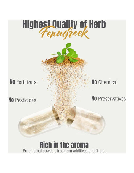 Fenogreco HerbsForever - Extracto 800 mg, 60 Cápsulas Vegetales