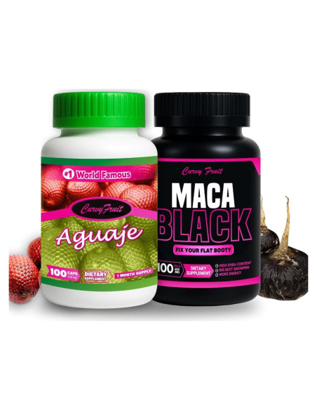 Suplemento Curvy Fruit Aguaje y Maca Negra 100g - Crecimiento Glúteos