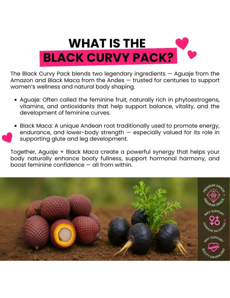 Suplemento Curvy Fruit Aguaje y Maca Negra 100g - Crecimiento Glúteos