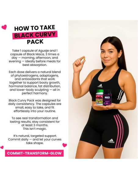 Suplemento Curvy Fruit Aguaje y Maca Negra 100g - Crecimiento Glúteos