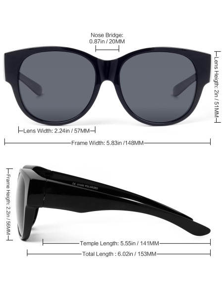 Gafas de sol polarizadas Face Shadow para usar sobre gafas UV400 Gafas de sol polarizadas Face Shadow para usar sobre gafas UV400