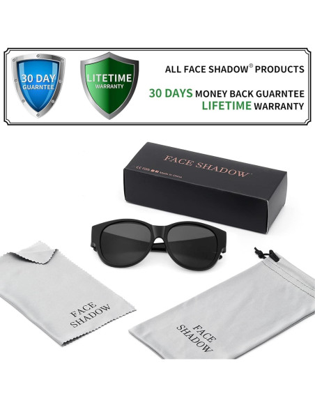 Gafas de sol polarizadas Face Shadow para usar sobre gafas UV400 Gafas de sol polarizadas Face Shadow para usar sobre gafas UV400