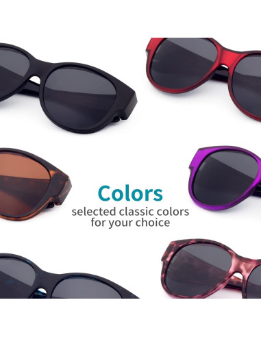 Gafas de sol polarizadas Face Shadow para usar sobre gafas UV400