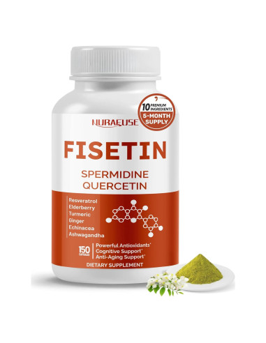 Suplemento Fisetina NuraFuse 150 Cápsulas Antienvejecimiento