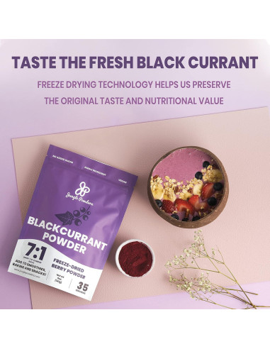 Paquete de 283g de Sirope de Grosella Negra y Frambuesa Negra Orgánica Jungle Powders