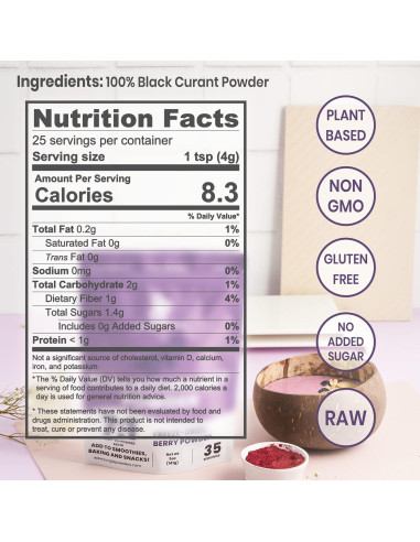 Paquete de 283g de Sirope de Grosella Negra y Frambuesa Negra Orgánica Jungle Powders