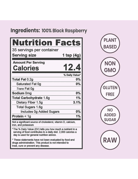 Paquete de 283g de Sirope de Grosella Negra y Frambuesa Negra Orgánica Jungle Powders