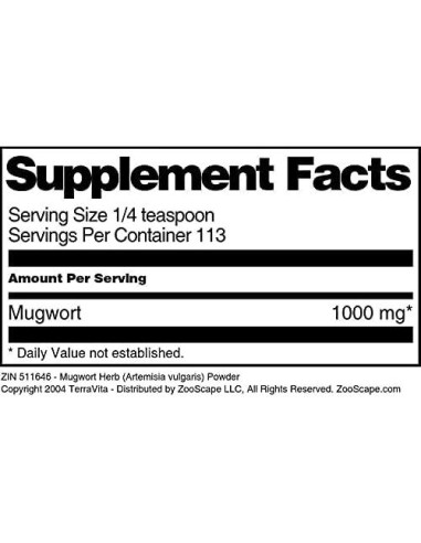 Polvo de Hierba de Artemisia TerraVita 3 Paquetes de 113 g