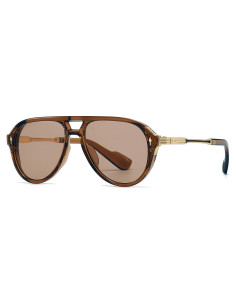 Gafas de Sol AIEYEZO Aviador Retro UV400 Marrón Claro