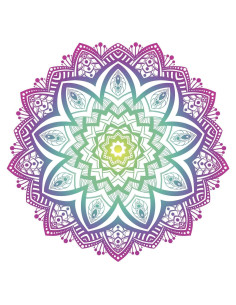 Calcomanía de Vinilo EW Designs Flor Loto Ombre 10.16 cm