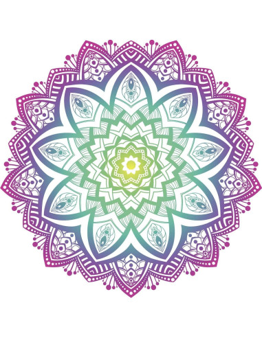 Calcomanía de Vinilo EW Designs Flor Loto Ombre 10.16 cm