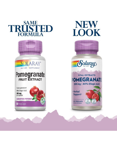 Extracto de Granada Solaray 200 mg - 60 Cápsulas