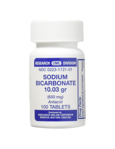 Bicarbonato de Sodio Antiácido Concord Laboratories 650mg 100 Tabletas