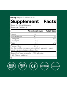 Suplemento de Fibra Integral Proceso Estándar 210 g - Vegano y Sin Gluten 2