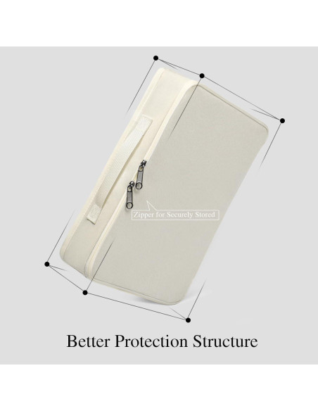 Estuche Organizador de Gafas Bukere Beige, 12 Compartimentos Ajustables