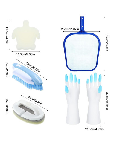 Kit de Limpieza para Spa Patelai - 8 Piezas con Guantes