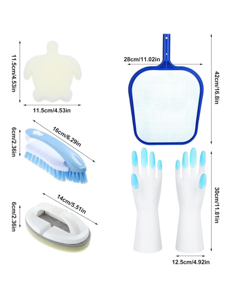 Kit de Limpieza para Spa Patelai - 8 Piezas con Guantes