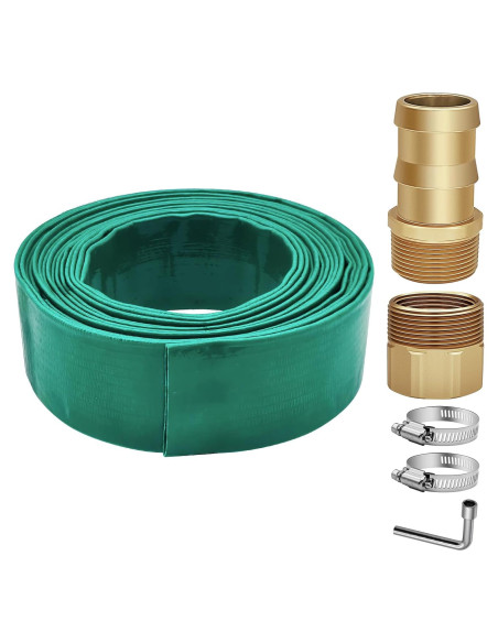 Kit Manguera Desagüe Piscina 25ft Temsteel 1.5" PVC Alta Flujo