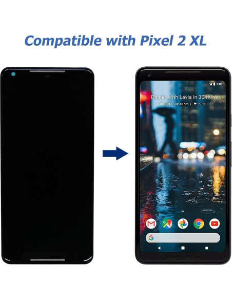 Reemplazo Pantalla Táctil LCD Goo-gle Pixel 2 XL Negro Reemplazo Pantalla Táctil LCD Goo-gle Pixel 2 XL Negro