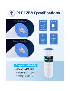 Filtro de Piscina POOLPURE PLF175A 175 ft Compatible Hayward 2