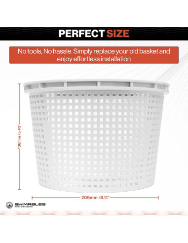 Cesta de Skimmer para Piscina Swimables U-3 Pentair y Hayward