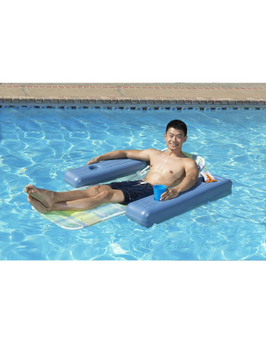 Silla Flotante Retro Poolmaster para Adultos, 125 kg, Cuadros