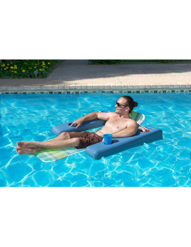 Silla Flotante Retro Poolmaster para Adultos, 125 kg, Cuadros