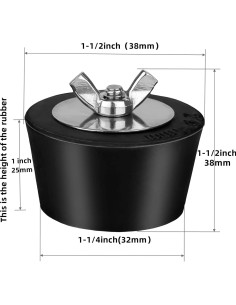 Tapones de Invierno para Piscina ADKUN 1.5 Pulgadas PVC/Acero 2