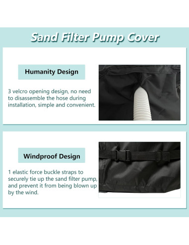Cubierta Impermeable para Bomba de Filtro de Arena okcool 65.7x62.2 cm