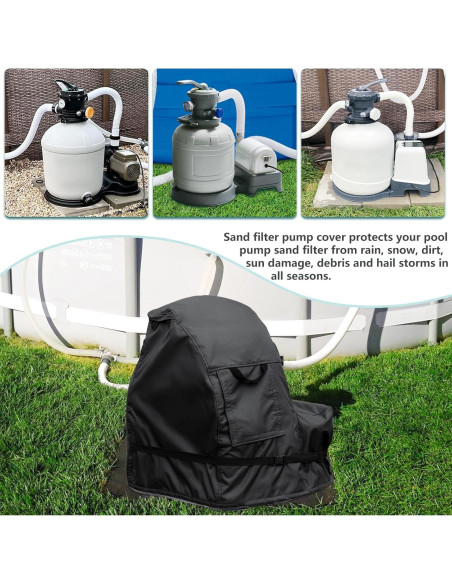 Cubierta Impermeable para Bomba de Filtro de Arena okcool 65.7x62.2 cm
